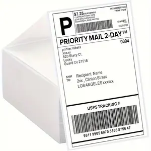 High-Quality Thermal Label Paper 4x6 Inches, Sticky Label, Thermal Shipping Label, Suitable for Thermal Printers, Logistics, Transportation, Warehouse Management, 500 Sheets Pack