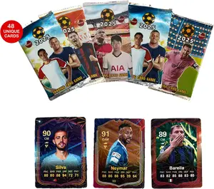 Soccer Trading Cards 2025-26 Edition – 48 Mystery Collectible Cards (6 Packs) – Random Premium Inserts – New 2025-26 Version with Updated Players for Soccer Fans