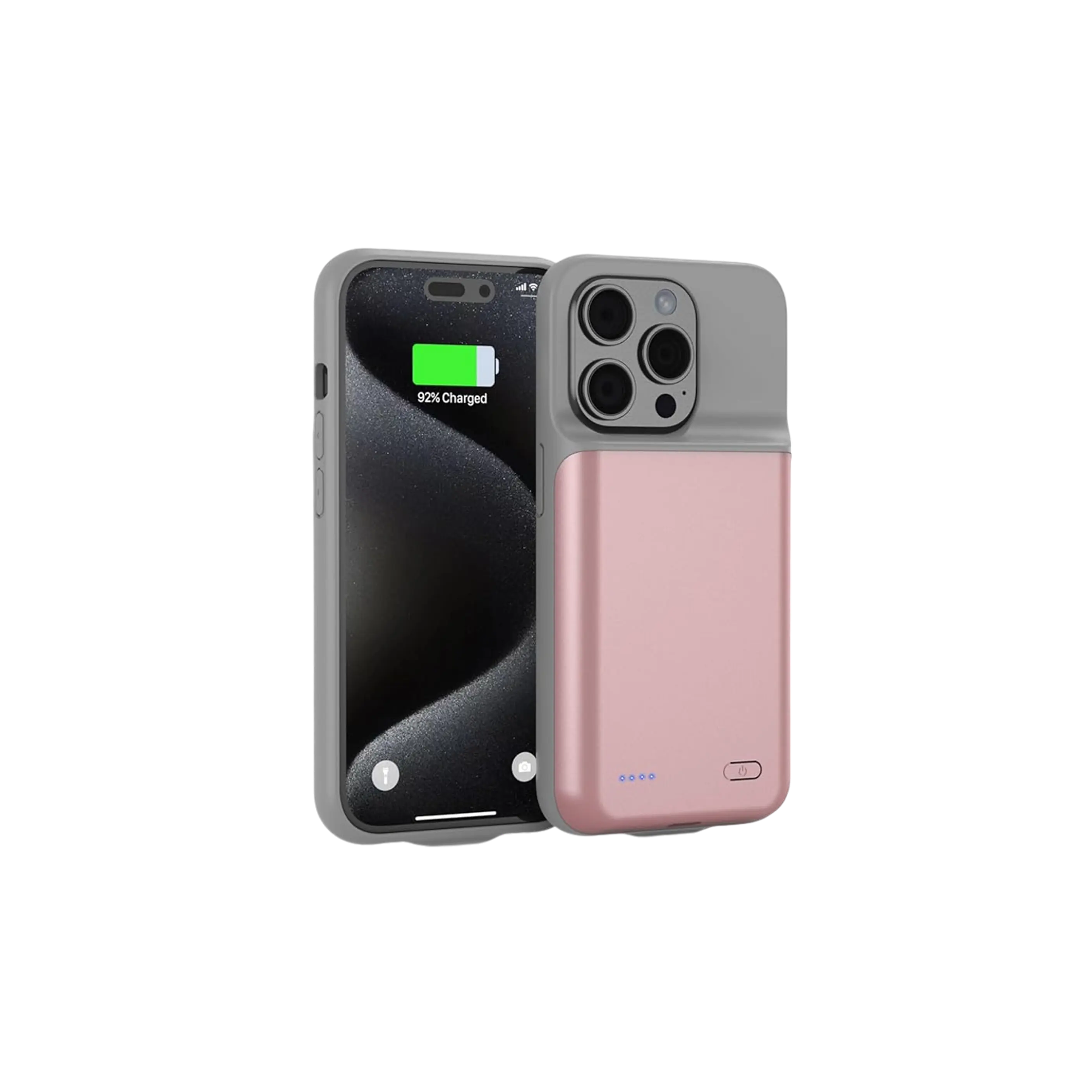 Portable Charging Case Pink/Grey