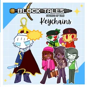 Roblox Blocktales Keychains - Cruel King, Griefer, Player, Kyoko, Major Thaniyel, Calypso - Cute Characters, Kawaii Bag Charm for Keys, Backpack & Gifts, Collectible Fan Accessory, Aesthetic Game Merch!