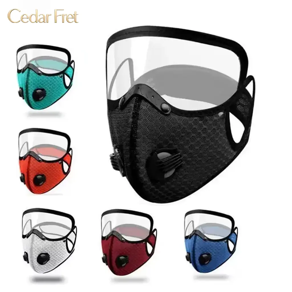 Carbon Filter Dust Mask Breathable | Reusable Detachable Adjustable | For Running Workout Motorcycle Gardening