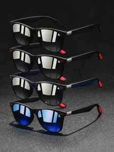Latest splice style sports sunglasses,suitable for both genders,feature UV400 lenses for UV protection and are ideal for outdoor activities.available in various colors,they have classic color-blocked frames,fashionable and practical