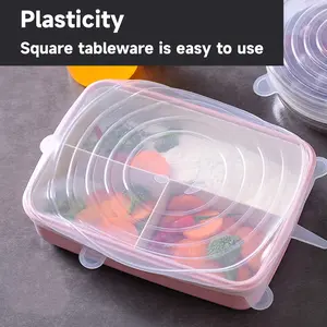 Silicone Fresh-Keeping Cover, Silicone Stretch Lids, Stretchable Cup Cover, Reusable Elastic Bowl Covers, Multifunctional Fruit and Vegetable Fresh-Keeping Film Fresh-Keeping Bowl Cover