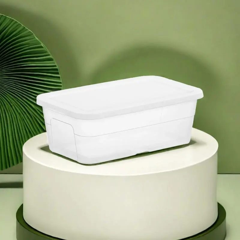 New Clear Halloween Storage Box, 6-Quart White Container for Holiday Decoration Organization