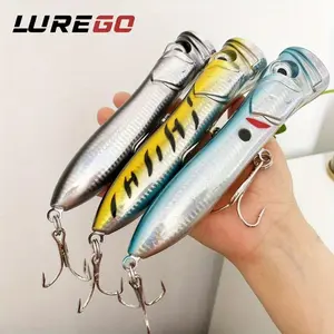 LUREGO 18.5cm Giant Lure - 106g Triple-Color Splash Bait - Long Cast Surface for Saltwater Bass Fishing - Topwater Simulation Fishing Lure Artificial Fishing Lure Saltwater Fishing Lures