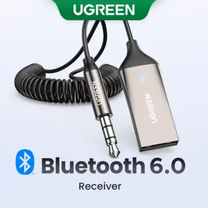 UGREEN Aux to Bluetooth 6.0 Adapter Wireless Receiver for Car Hands-Free with Built-in Microphone AUX 3.5mm Stereo Audio - Dealsforyourdays Auxiliary Cord Grey,TikTokShopBlackFriday,TikTokShopCyberMonday,Tiktokshopstockup