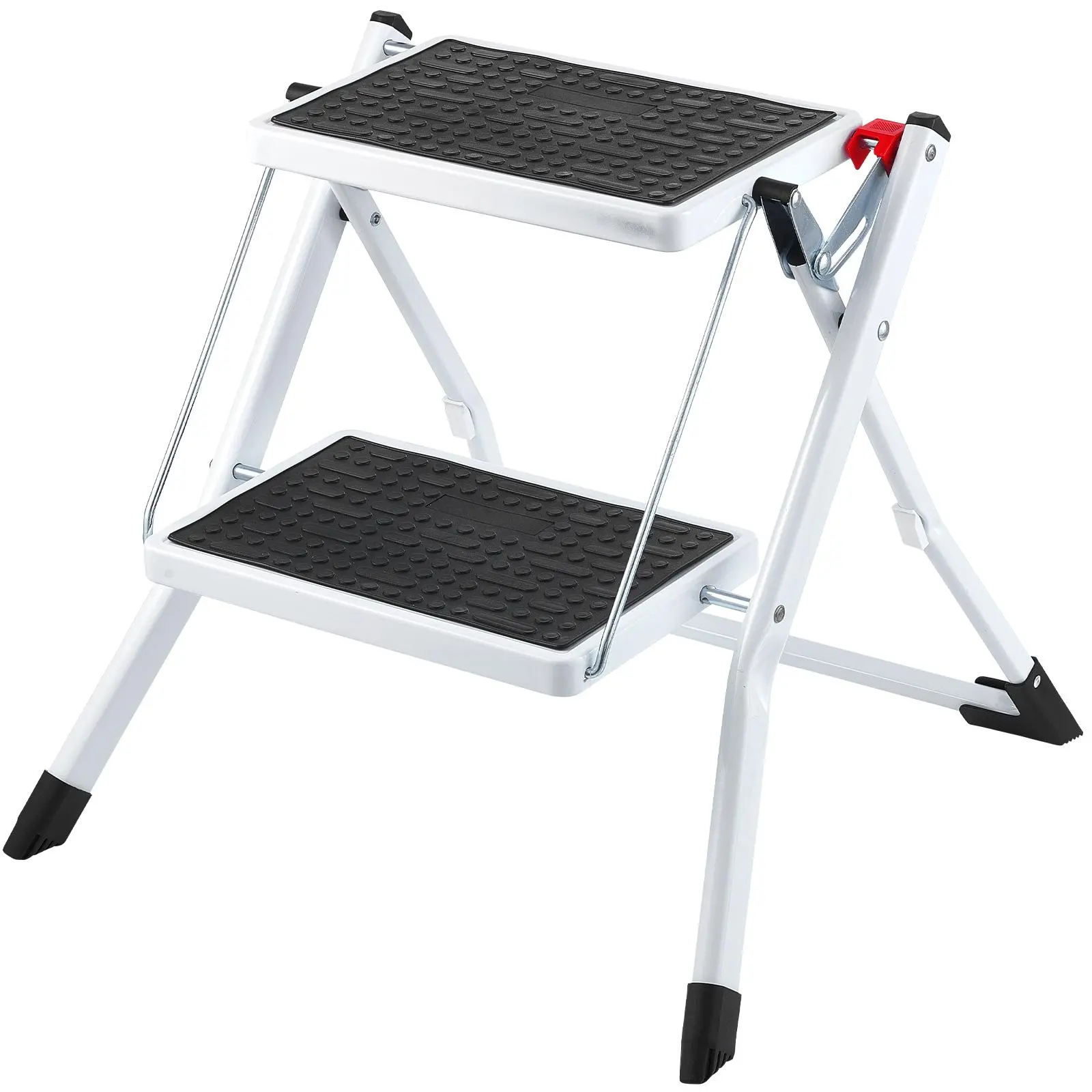 【Summerfinds】VEVOR Step Ladder 2-Step 330lbs Capacity, Ergonomic Folding Steel Step Stool with Wide Anti-Slip Pedal, Sturdy Step Stool for Adults Toddlers, Multi-Use for Household, Kitchen, Office, RVs