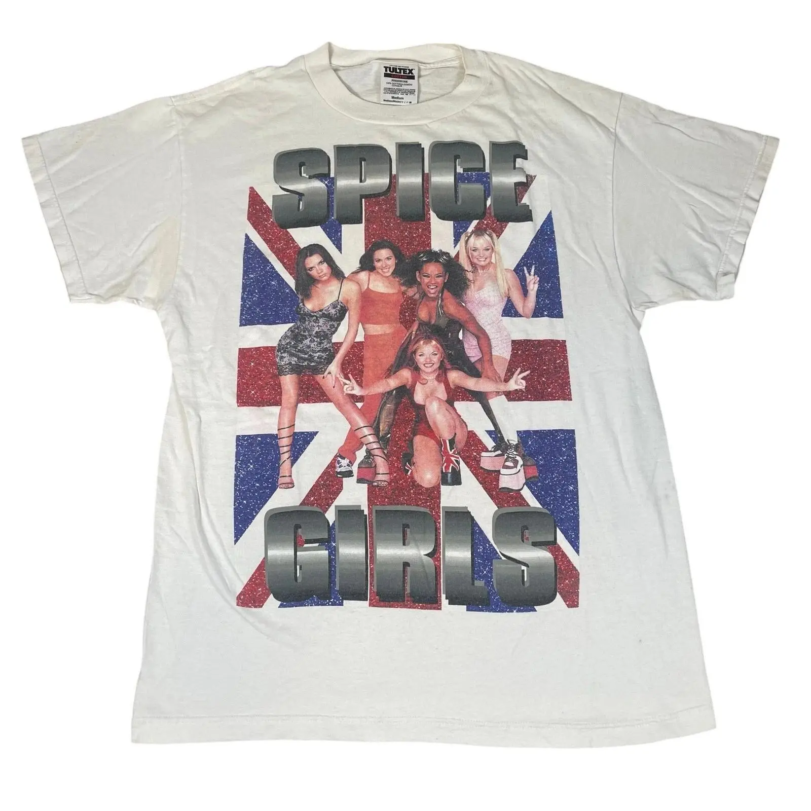 [Sale Up To 40%] Vintage 90s Spice Girls Band Tee 1998 USA Tour Concert T-Shirt Mens size