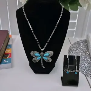 Dragonfly Necklace and Earring Set