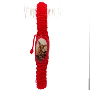 St Michael Red Handmade Bracelet
