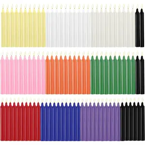 100 Pack Assorted Color Spell Chime Candles -  Mini Unscented Taper Candles for Rituals, Prayer, Birthdays, Meditation, Altar, Spells, Chime Candle - 4 Inch Tall - Ideal for Witches
