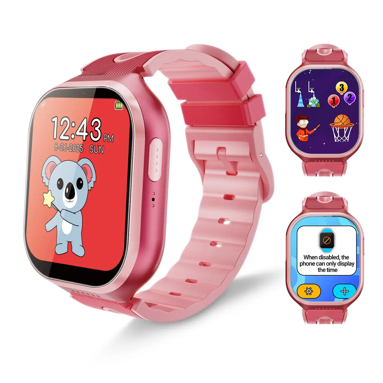 Kids Smartwatch K10, 1.83 Inch HD Screen, Ipx4 Waterproof, Long Battery Life, Multi-Language Options, USB PD Charging, Social Toy