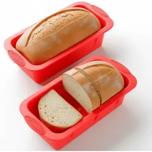 Set of Two Nonstick Loaf Pan For Homemade Bread Making,Soap, Fudge, Meatloaf and  (2 Pack Bread Mold)