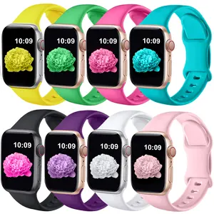 8 Pack Soft Silicone Sport Bands for Apple Watch, Breathable & Comfortable Strap for Women Men, Compatible with iWatch Ultra Series 10 9 8 7 SE 38mm 40mm 41mm 44mm 45mm 46mm 49mm