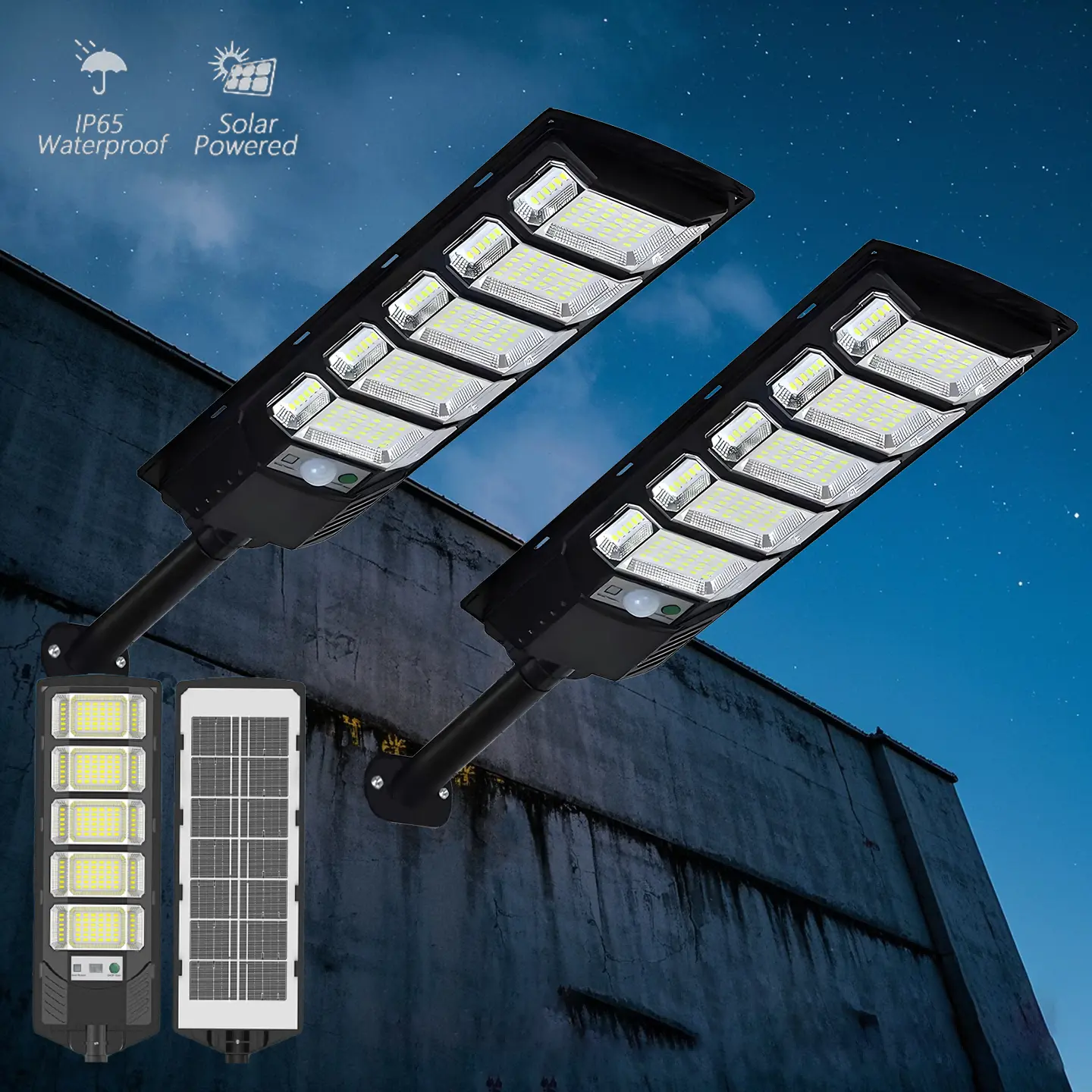 15000LM Solar Street Light - Outdoor Office Equipment Part with Motion Sensor, Remote Control, Waterproof Functionality