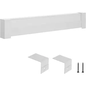 VEVOR Baseboard Heater Covers, Basic Series 4 ft Standard Electric Heating Unit Front Cover for Home Improvement, Heavy-duty Steel, Easy Installation for Bedroom Replacing Old Cover, White