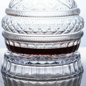 Rotating Whiskey Decanter, 54 Ounce, with Crystal Stopper, Elegant Barware for Liquor, Scotch, Bourbon