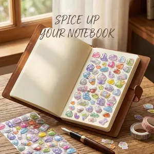 3D Cartoon Escaping Dinosaur Relief Sticker, High-Quality Embossed Decal for Scrapbooks, Notebooks, Phone Decoration