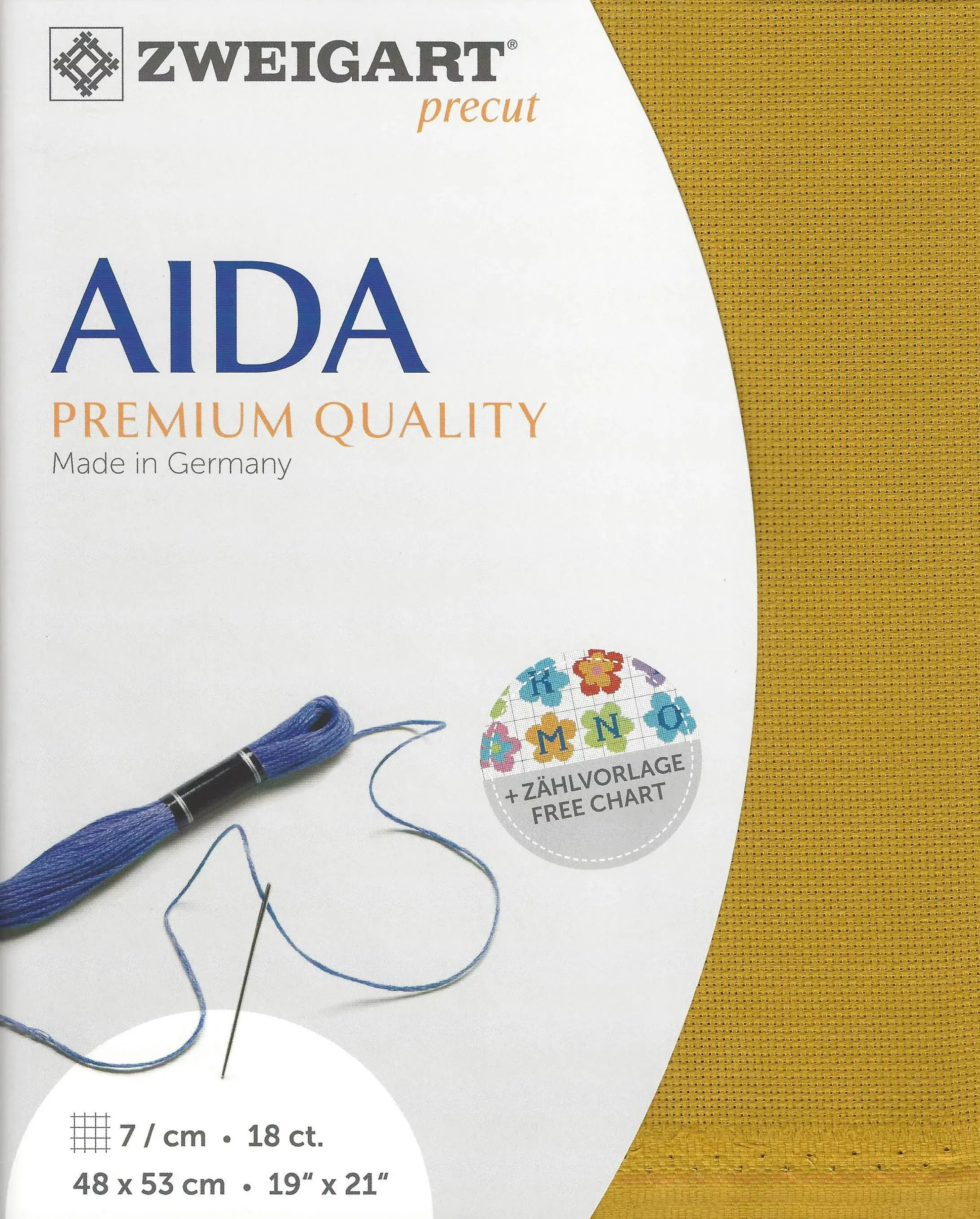 18-Count Dirty Brown Precut Fein-Aida Cross Stitch Fabric by Zweigart 3793/3008