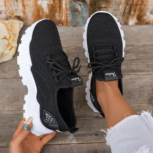 Women's Soft-Sole Non-Slip Lightweight Sneakers, 4cm Height-Boosting Thick-Sole Casual Shoes, Simple & Versatile Fashion Trainers