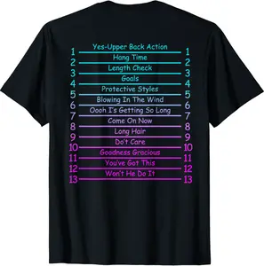 Track Your Long Natural Hair Length Check Hair Measurement T-Shirt - Nicolekhach Shop 92B0D272X6NJ