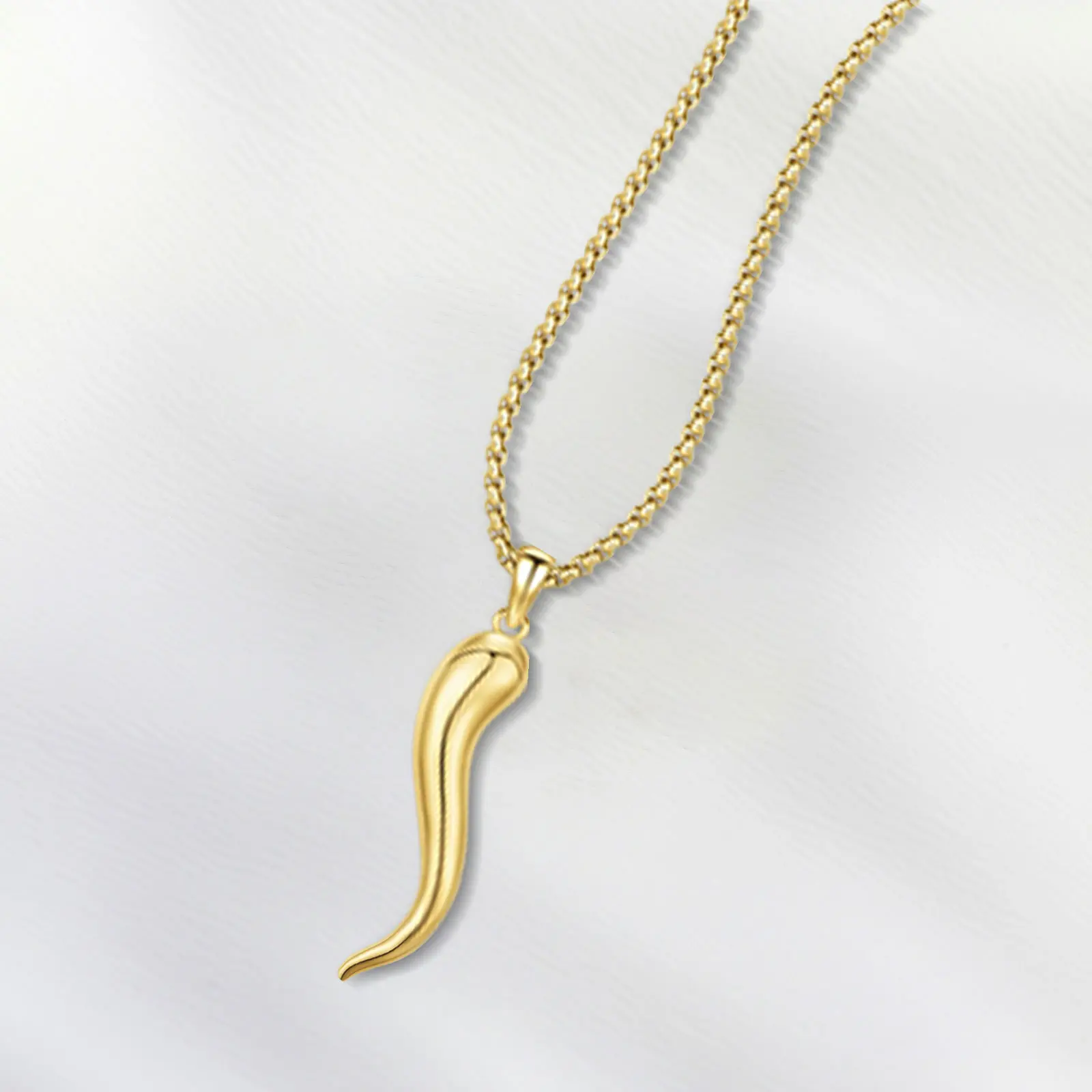S925 Sterling Silver Electroplating Retro Italian Horn Necklace - Gold-Plated Cornicello Pendant, Unisex Daily Wear Jewelry, Gift for Women for Happy Birthday, Christmas, Anniversary, Adults, Extendable Chain, Casual Style Necklaces, Pendant With Necklace
