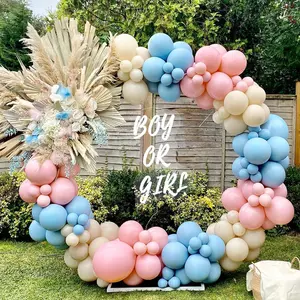 DIY Gender Reveal Party Decorations 138pcs Pink and Blue Balloons for Baby Gender Reveal Decor Party Supplies Boy or Girl Baby Shower Centerpiece