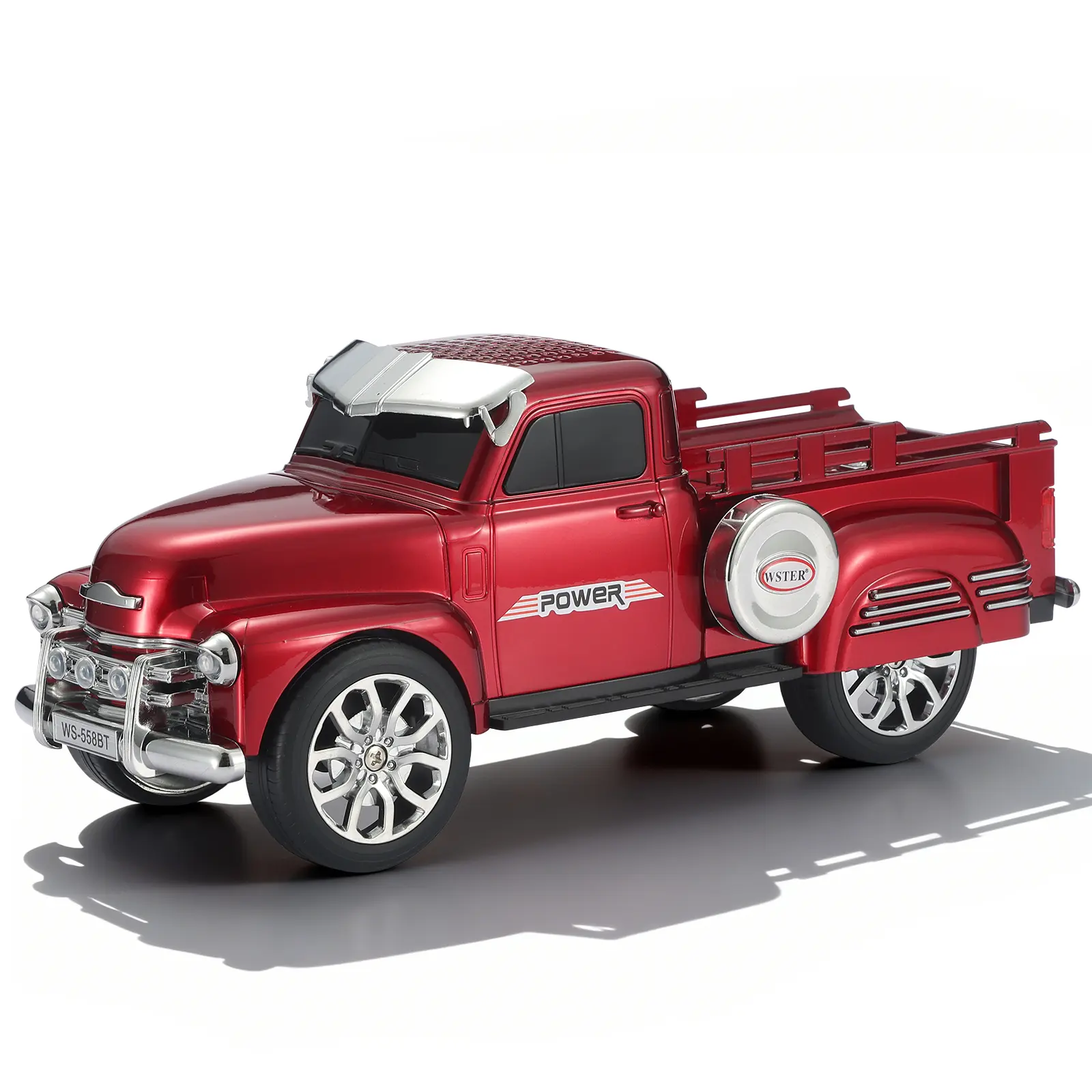 WSTER WS-558BT Pickup Truck Model Bluetooth Speaker USB TF Card AUX Input FM Radio TWS Pairing Stereo Sound Ideal Birthday Gift