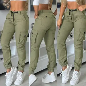 ChicMe Women's Cargo Pants Slim Fit Multiple Pockets Cuffed Trousers Casual Travel Sweatpants Slacks ChicMe Women's Cargo Pants Slim Fit Multiple Pockets Cuffed Trousers Casual Travel Sweatpants Slacks