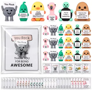 Easter Gift You Rock Mini Figures 25 Pcs Positive Figurines 3D Flamingo Ornament Desktop Decorations Emotional Support Appreciation Gift for Coworkers Staff Friends Students Teachers Back to School Work Party Birthday Gift Easter basket stuffers