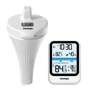 Sainlogic Wireless Pool Thermometer Floating Easy Read, High Precision Outdoor Pool Thermometer Floating, IP68 Waterproof Swimming, for Hot Tub, Fish Tank, Ponds, Patio, Aquarium