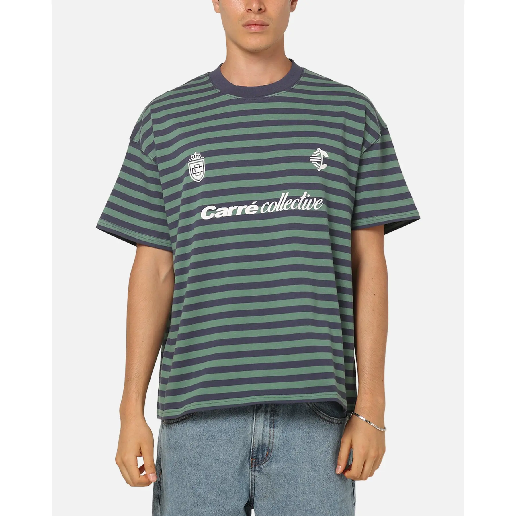 Carre Collective Stripe T-Shirt Navy Stripe