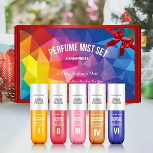 90ML Hair & Body Perfume Spray, 5 Counts/set Long Lasting Body Fragrance Mist, Vanilla Perfumes, Fragrance Gifts for Women & Men, Travel Gifts, Christmas Gift