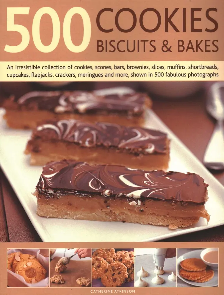 USED Book - 500 Cookies, Biscuits & Bakes: An Irresistible Collection of Cookies, Scones, Bars, Brownies, Slices, Muffins, Shortbread, Cup Cakes, Flapjacks, Savou by Catherine Atkinson (Paperback) - english