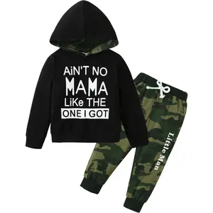 Boys Clothing 2T3T4T5T Autumn Suit Baby Hooded Sweatshirt and Pants Set Little Boy Tracksuit Winter Clothing