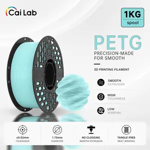 Cailab PETG Filament 1.75mm 1KG, Durable & Accurate 3D Printing Filament, No-Clog, High Toughness & Impact Strength, Excellent Layer Adhesion for Robust FDM Prints