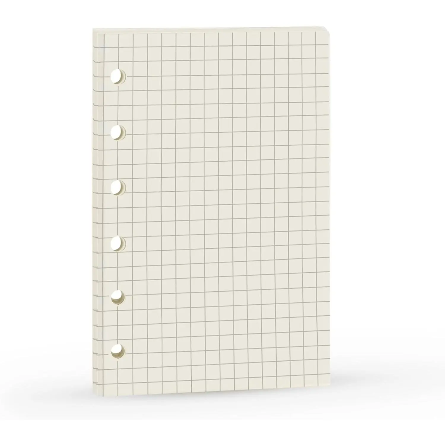 A7 Refill,Pocket Notebook Inserts, Grid 6 Hole Paper for Filofax, Square Matrix 100gsm Thicker Paper for Refillable 6 Rings Binder Agenda, 4.84 x 3.23'',