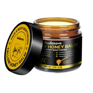 Beef Tallow for Skin, Beef Tallow for Face, Hydrating Tallow Balm with Raw Honey and Beeswax, Grass-Fed Beef Tallow & Raw Wild Honey Blend, Body & Face Moisturizer, Natural Formula, Light Scent