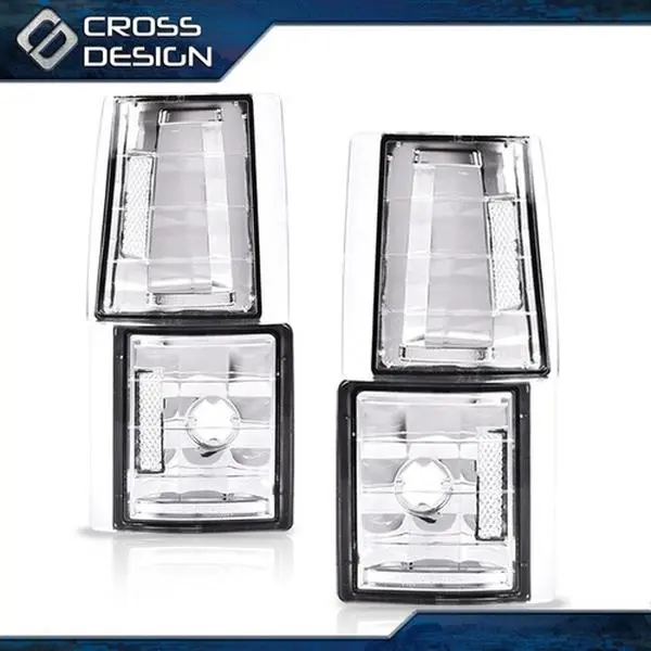 CROSSDESIGN Fit For 94-99 Chevy CK C10 1500 2500 Clear Corner Signal Side Marker Lamps 4Pcs