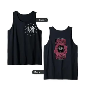 Retro Limited Sleep Token Rose Heavy Metal Tank Top Is Designed From Pure, Unisex Rock Band Washed Heavyweight Tank, Gothic Punk Emo Grunge Top