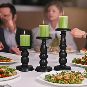 3-Piece Metal Candle Holder Set, Nordic Style Roman Column, Elegant Home Decor, Perfect for Weddings and Holidays