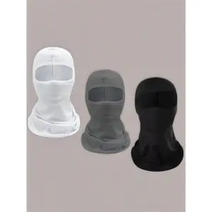 3-Pack Unisex High Elasticity Breathable Mask and Camouflage Ice Silk Pullover Hat, UV Protection for Outdoor Sports, Cycling, and Skiing