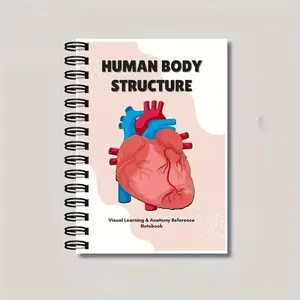 Human Body Structure Anatomy Learning Notebook, Educational Science Handbook, Ideal for Students and Medical Learners, Detailed Illustrations