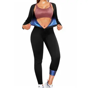 Women’s Full Body Sauna Suit Bodyshaping Jumpsuit, Sports Corset Jumpsuit Waist Training Belly Fat Exercises Sportswear, Tummy Control Jumpsuit