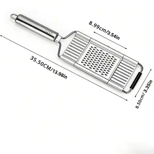 Stainless Steel Multi-Functional Manual Meat Slicer, Switchable Radish Grater, Kitchen Vegetable and Fruit Cutter, Durable and Efficient, Kitchen Gadgets