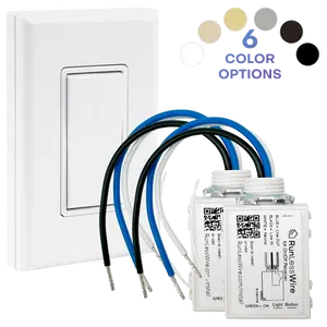 2 FIXTURE WIRELESS LIGHT SWITCH KIT – Battery‑Free, Wireless Self‑Powered Remote Switch (2 Receivers + 1 Switch)