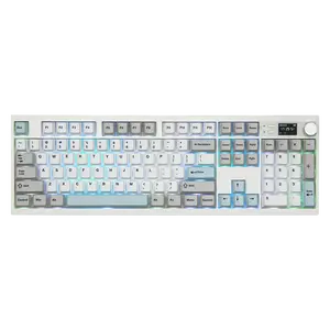 EPOMAKER QK108 Full Size Mechanical Keyboard with Screen & Knob, 8000mA, QMK/VIA, Creamy&Thocky, Gasket, RGB Backlit, Hot Swap, Mac Keycap, 2.4G/BT Wireless Gaming Keyboard TikTokShopJumpstartSale