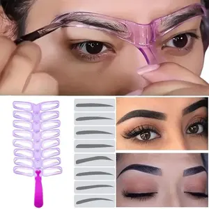 Handheld Eyebrow Stencil Set, Headband Design, Perfect Brow Shape, Easy to Use, Essential Makeup Tool for Beginners, 8 Styles Available, Eyebrow Styling Kit