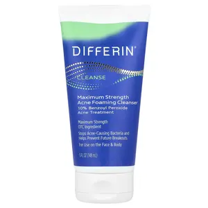 Cetaphil Differin®, Maximum Strength Acne Foaming Cleanser, 5 fl oz (148 ml)