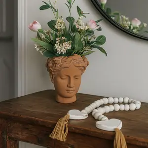 Rustic Head Bust Planter 9 inch
